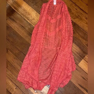 No Boundaries Women Lace Sleeveless orange cardigan size S‎